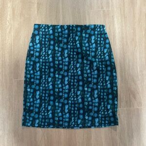 Pretty Little Thing BLUE CROC PRINTED MESH MINI SKIRT